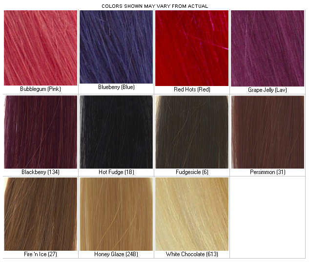 Fudge Hair Dye Colour Chart