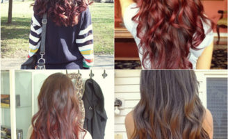 red hair color ombre 1