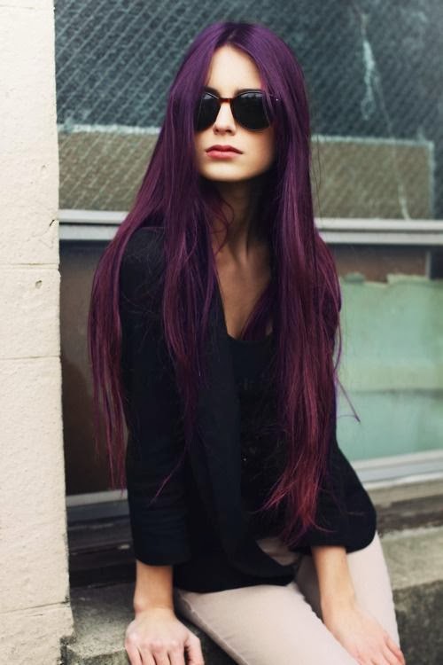 dark red violet hair color photo - 10