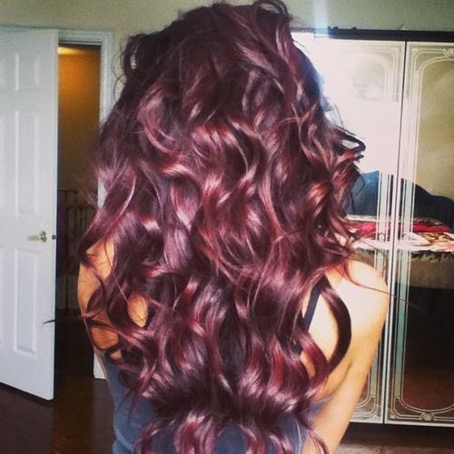 dark red violet hair color photo - 3