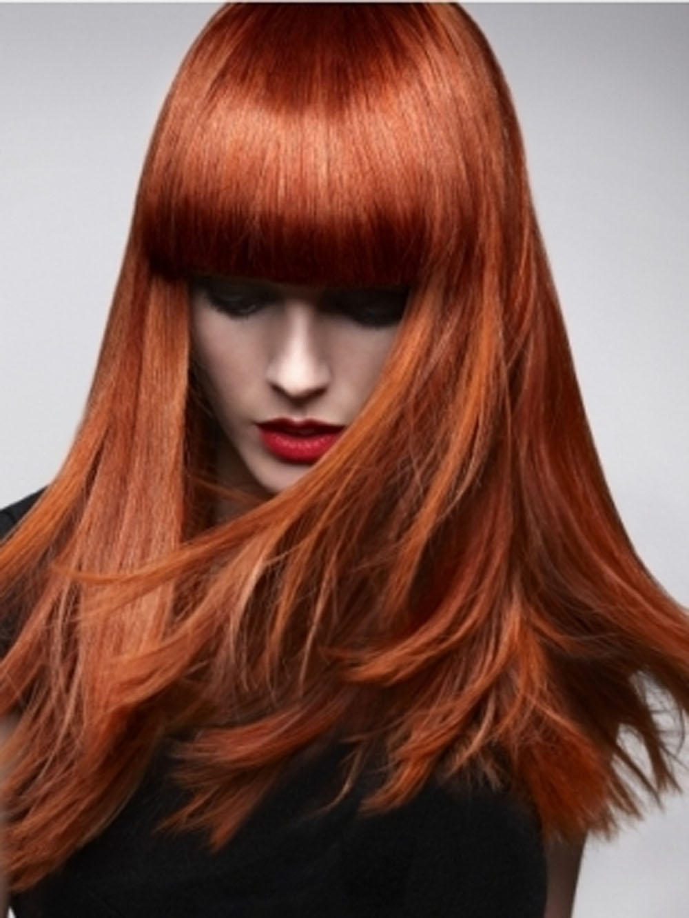 deep mahogany red hair color photo - 5