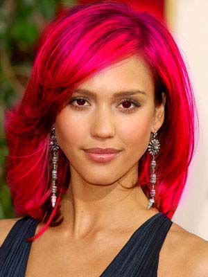 pinkish red hair color photo - 10