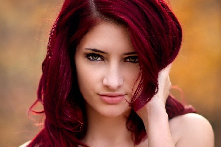 pinkish red hair color photo - 8