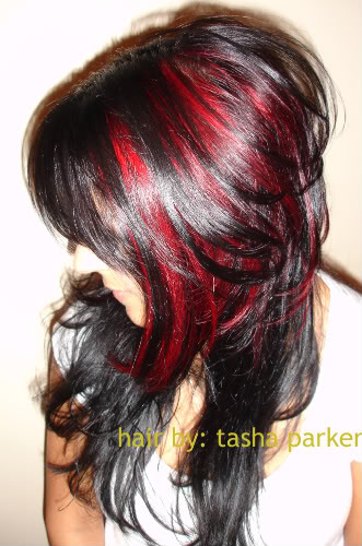 red black hair color photo - 6