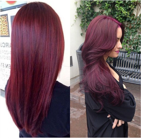 red violet hair color with highlights photo - 3
