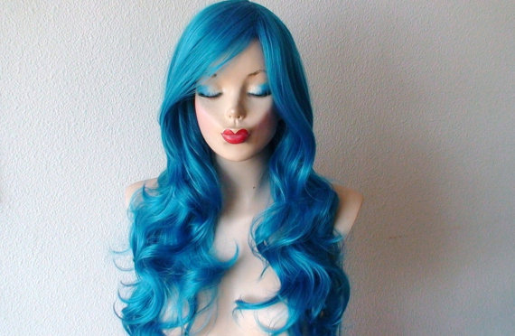 teal blue hair color photo - 8