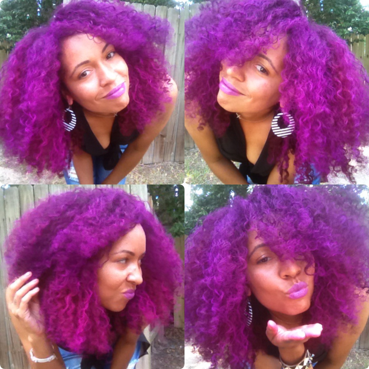 temporary hair color purple photo - 5