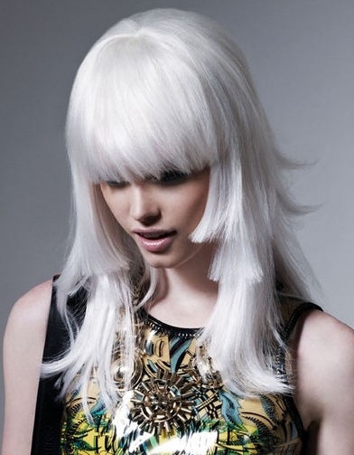 white temporary hair color photo - 6