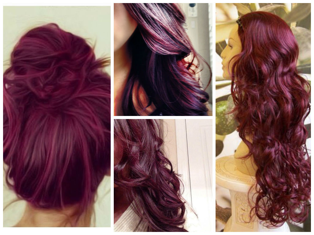 wine burgundy hair color photo - 1