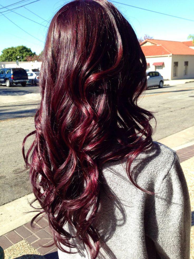 wine burgundy hair color photo - 3