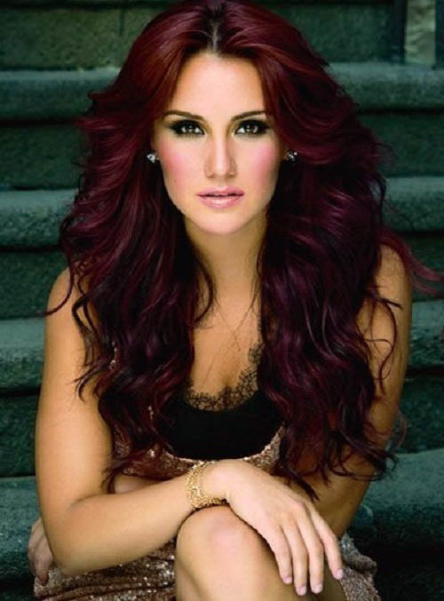 wine red hair color photo - 6