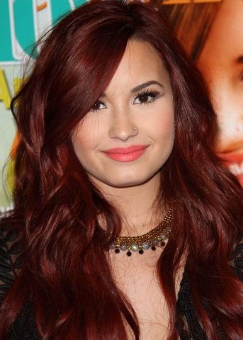 wine red hair color photo - 8
